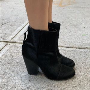 Rag & Bone black Calf hair Newbury boots Sz36